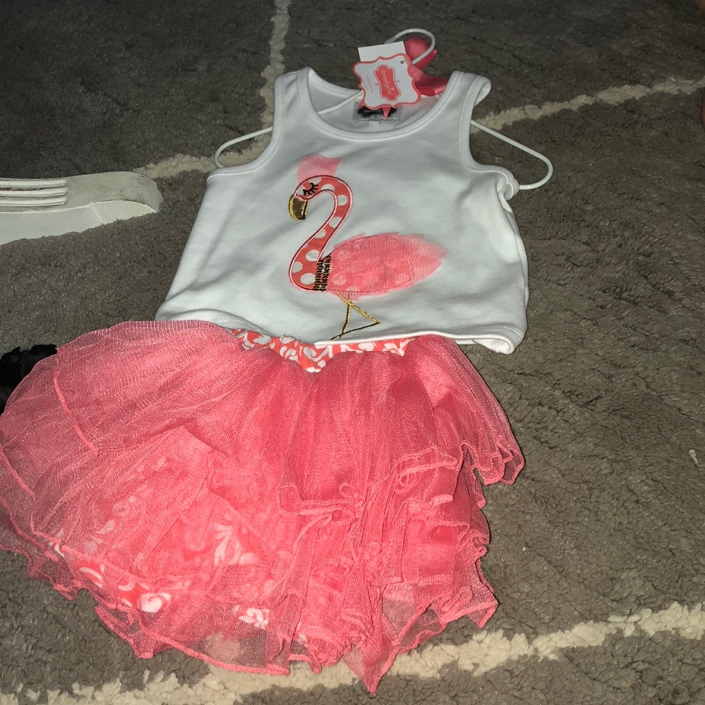 Mud Pie Flamingo Tutu Shorts